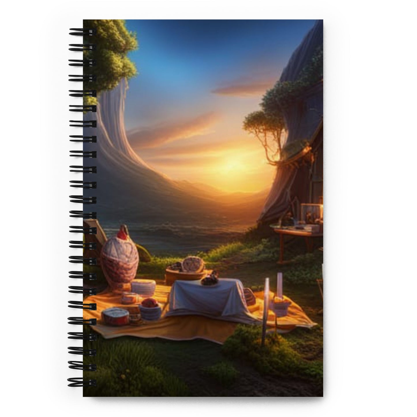 Sunset Picnic Spiral notebook